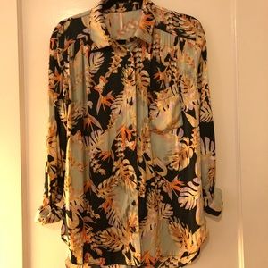 Free People Palm Leaf Button-Up